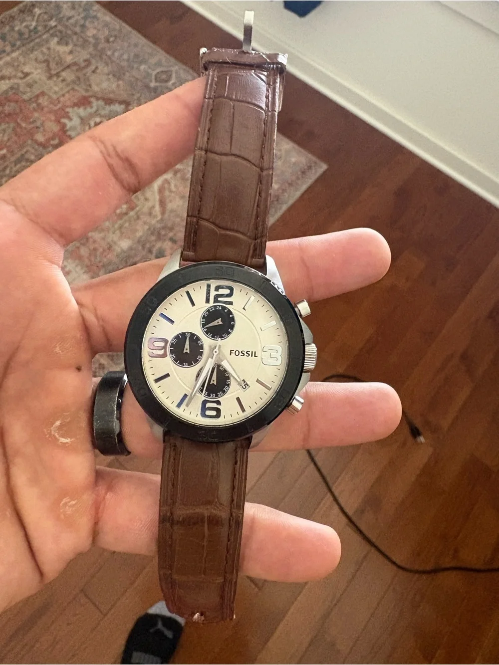 Michael Kors Men's Silver Stainless Chronograph with White Dial